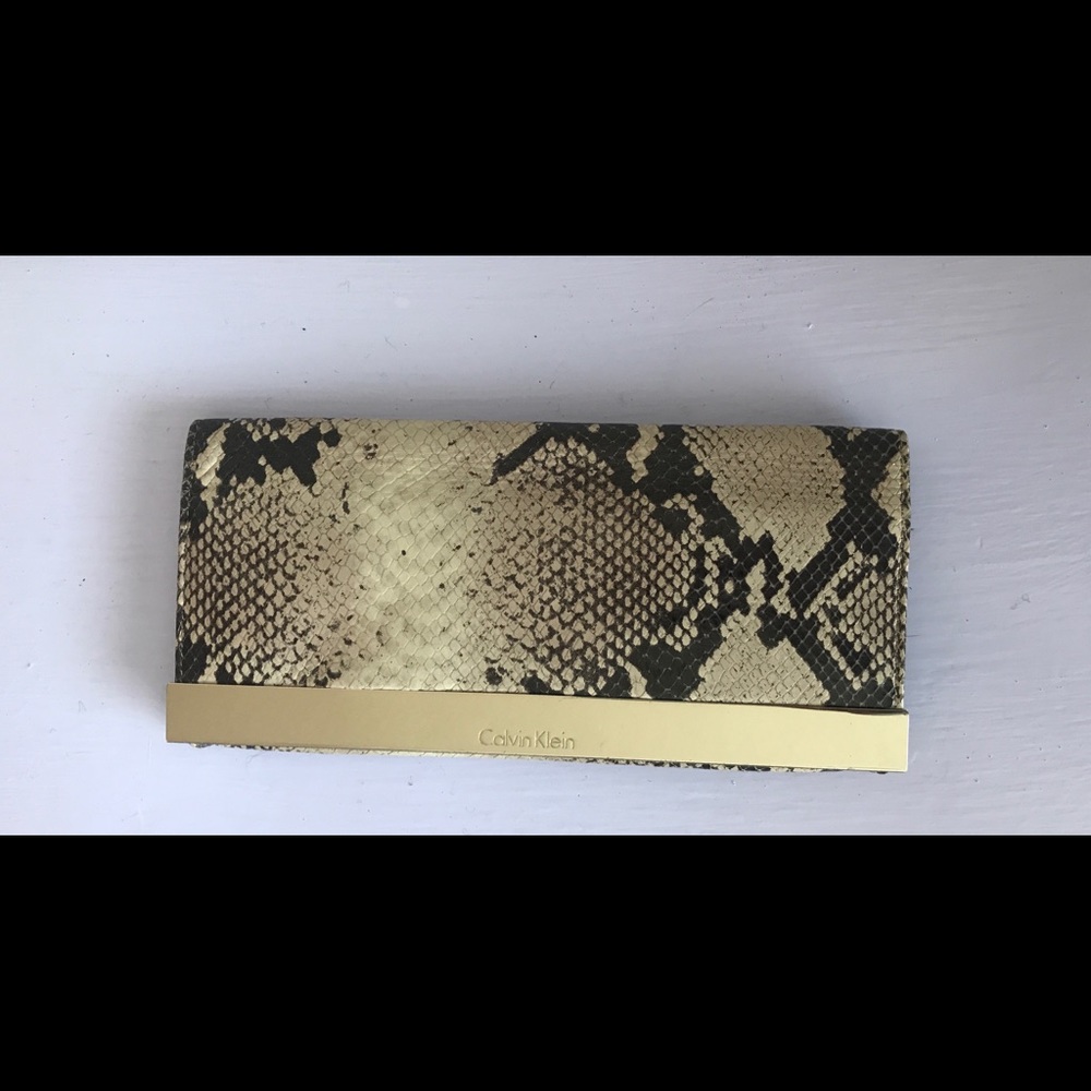 Calvin Klein Snakeprint Clutch